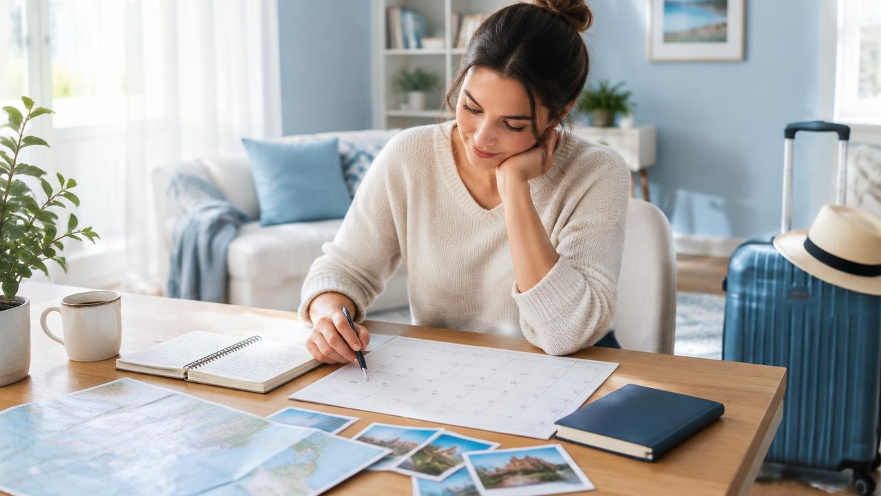 Traveler preparing dates and details for a new flight booking.